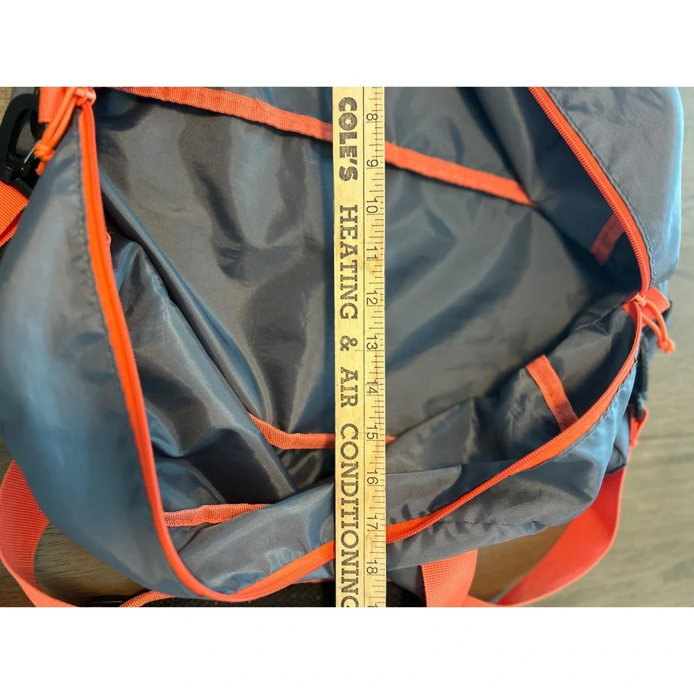 Firefly Outdoor Gear Youth Duffel Bag Grey Wolf Animal Character Orange Trim